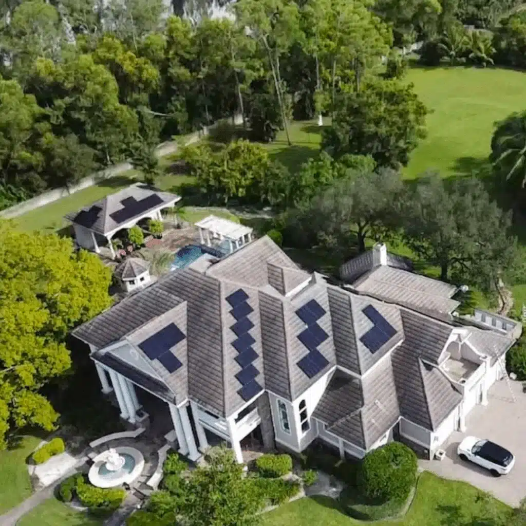 Luxury Home with Solar Panels