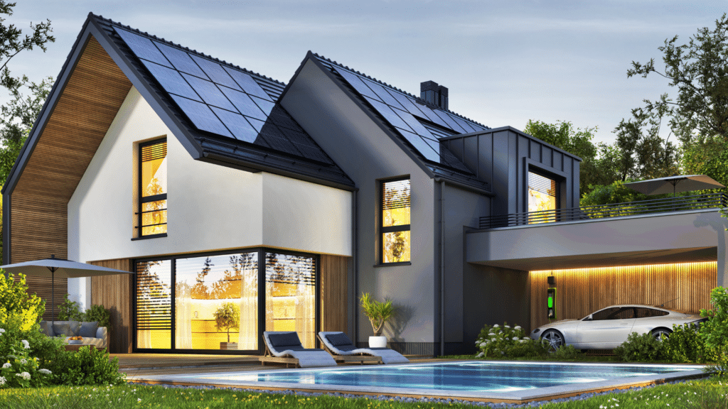 Custom Builders Home designed with Solar, Battery and EV Charger