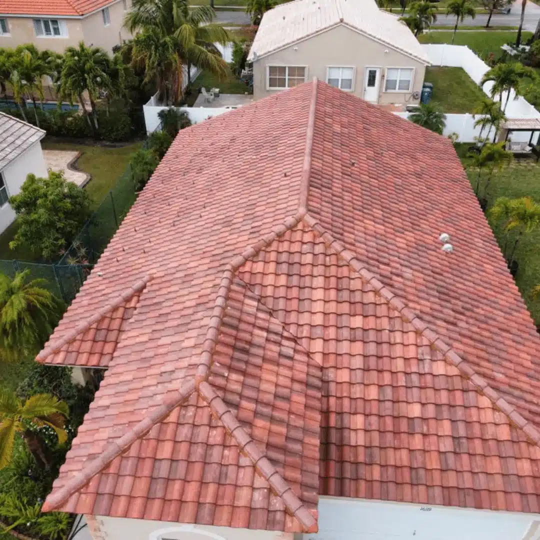 roof tile on a new roof before solar